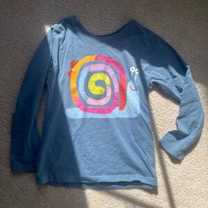 Tea Collection Rainbow Snail Long Sleeve Shirt